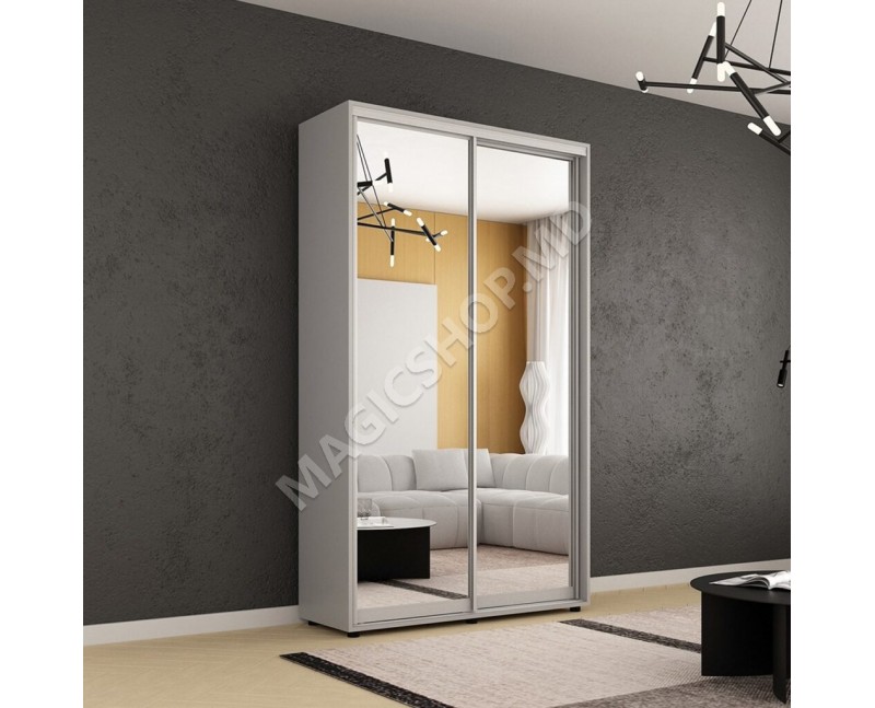 Компактный шкаф 1,0-1,5м с раздвижными дверцами Зеркало